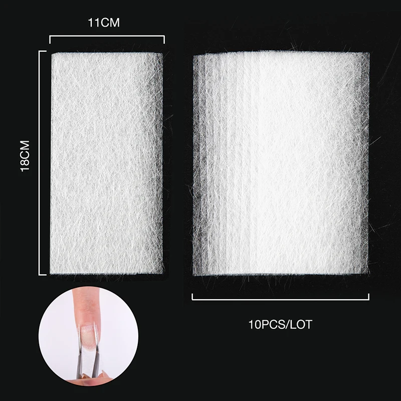 LadyMisty 5/10 шт. нетканый ногти шелковое волокно Стекло формы для наращивания ногтей