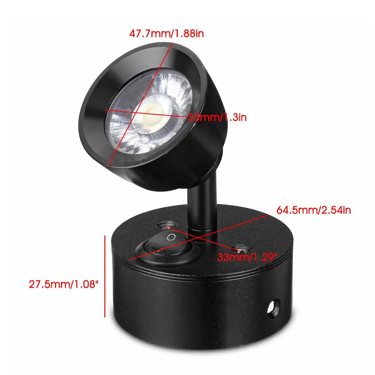 Регулируемый светодиодный настенный светильник 12 В для жилого автофургона лампа