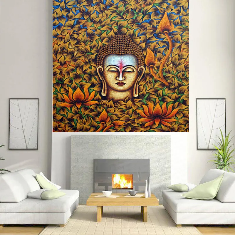 Самоотверженно HD принты настенные художественные плакаты и Будды головы цветок