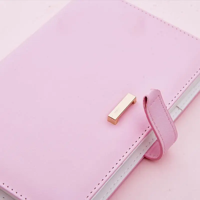 

Notebook A5 Diary With Heart Lock PU Leather Notebook School Supplies Lockable Password Writing Pads Girl Women Gift Notebooks