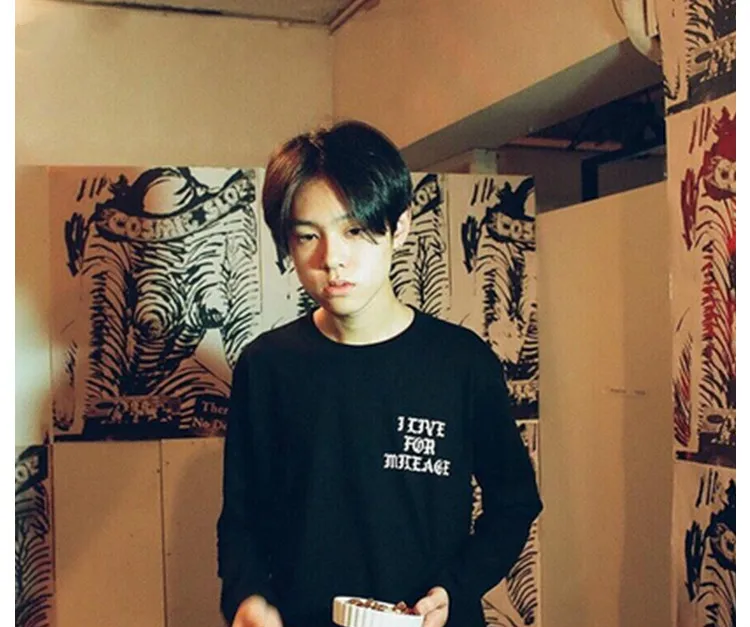Ulzzang корейский стиль High Street бренд Kanye Кокосовая футболка с длинным рукавом буквенный принт пара оверсайз S~ 3XL