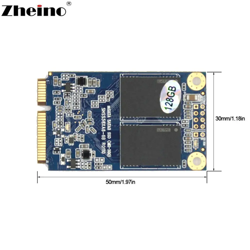 Жесткий диск Zheino mSATA SSD 120 ГБ 128 Внутренний твердотельный жесткий для ноутбука и ПК