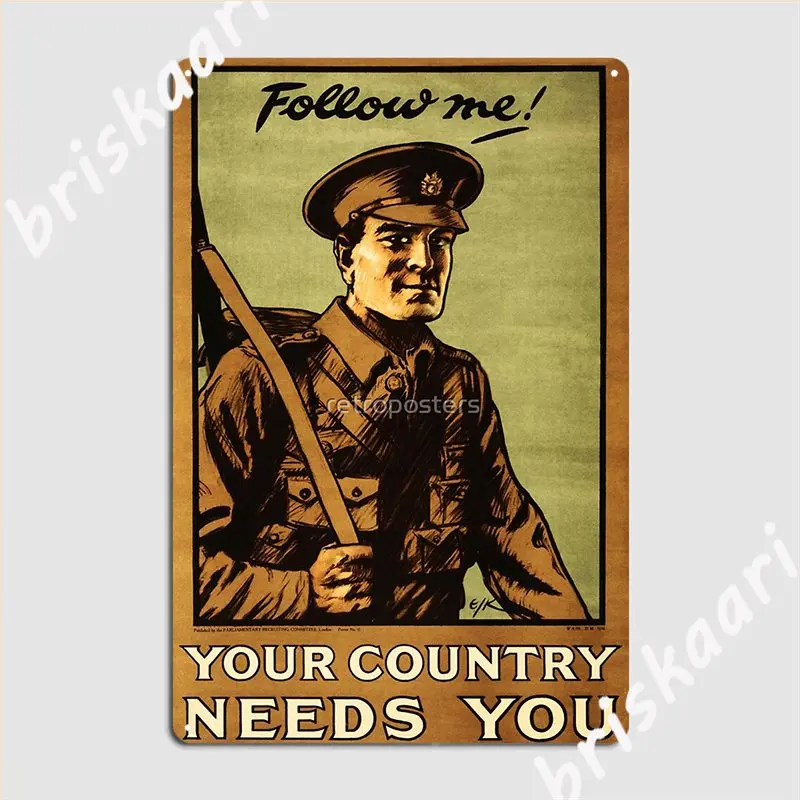 Надпись Follow Me Your Country Нужна вам Великая Великобритания война 1 пропагандистский
