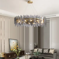nordic led pendant lights for kitchen living room indoor lighting crystal chandelier dining room hanging light fixture