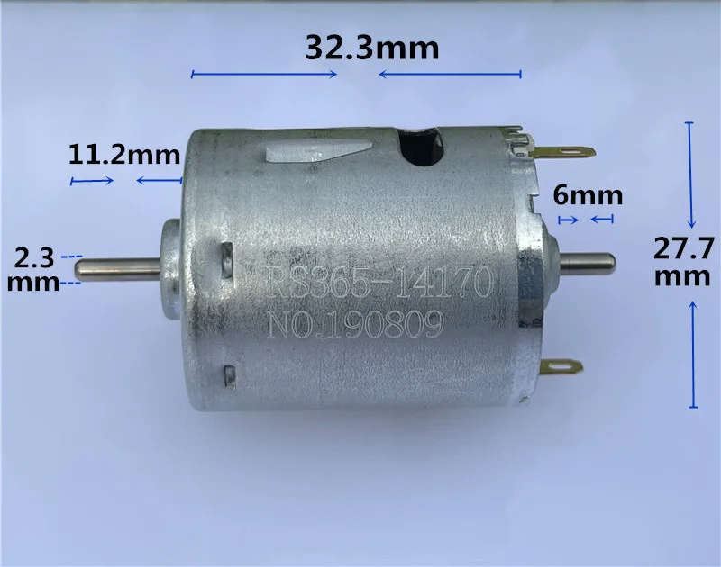 Новинка карбоновая щетка с двумя валами двигатель постоянного тока 365 6 в 12 В 24