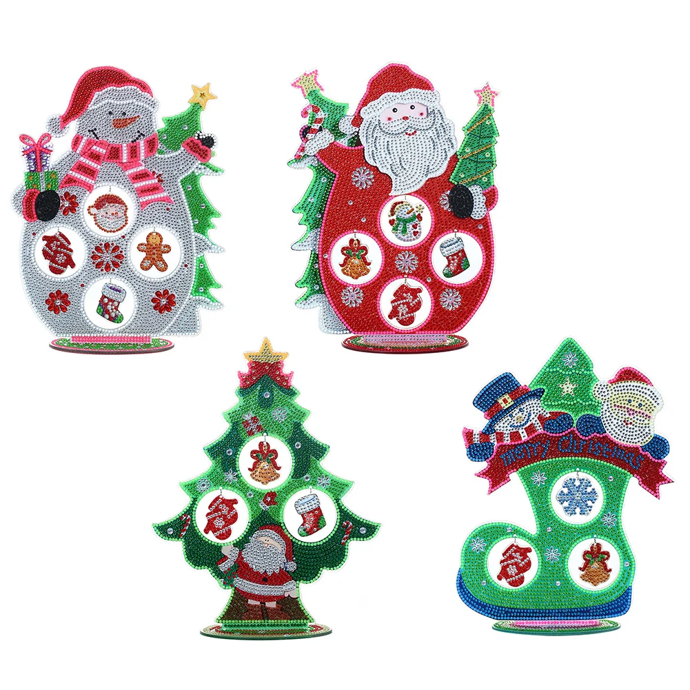 

5D DIY Luminous Diamond Painting Double-sided Christmas Ornament Xmas Tree HANGing Pendant Party Art Mosaic Kit for Bedroom Home