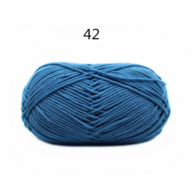 42 30pcs 30 шт. пряжа для вязания крючком 3 мм хлопчатобумажная пряжа Смешанная Ручная Пряжа 4 слоя - Цвет: 42 30pcs