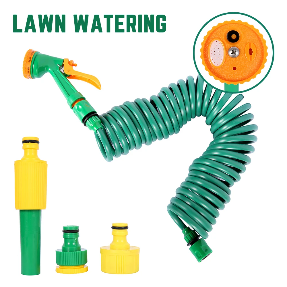 10 м сад оросительный трубопровод для полива фитинги пружинная Трубка Набор мытья