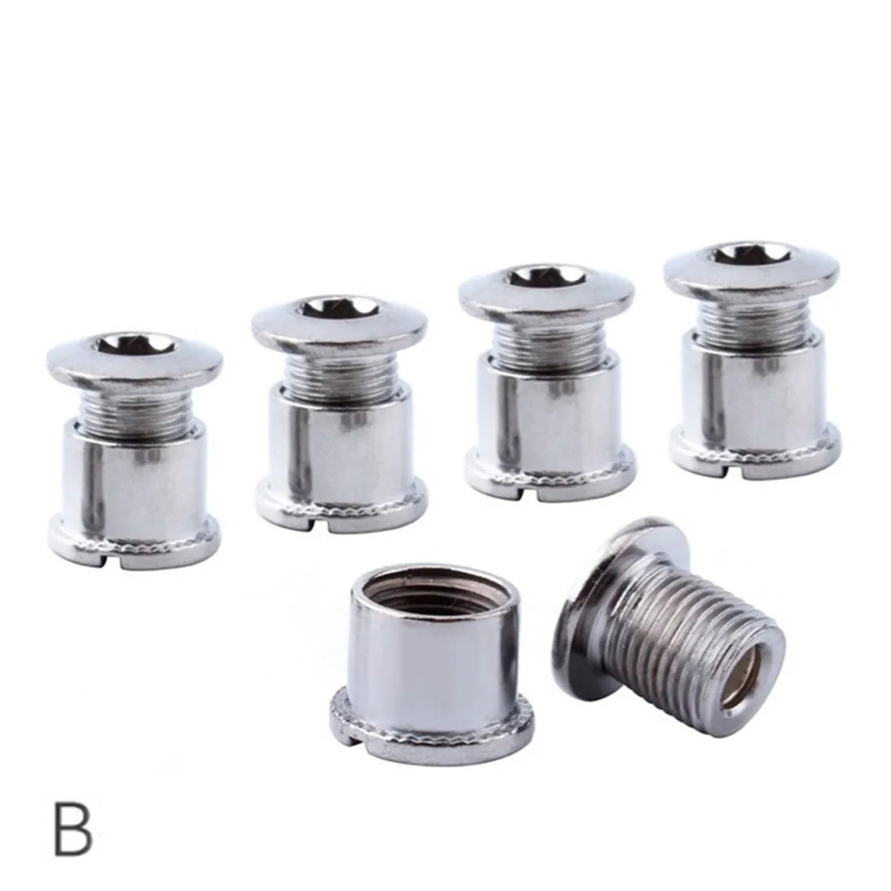 

Triple Bolts Chainring Screws 5Pcs Mountain Bike Silver Stainless Steel Durable
