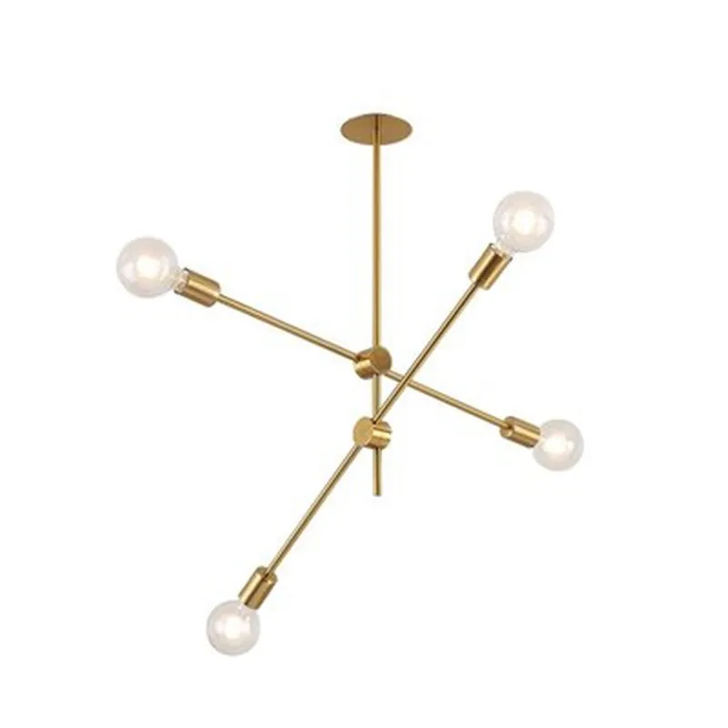 Матовый латунный современный металлический подвесной светильник Sputnik в