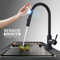 new pull out sensor kitchen faucet brushed gold sensitive touch control faucet mixer for kitchen touch sensor kitchen mixer tap