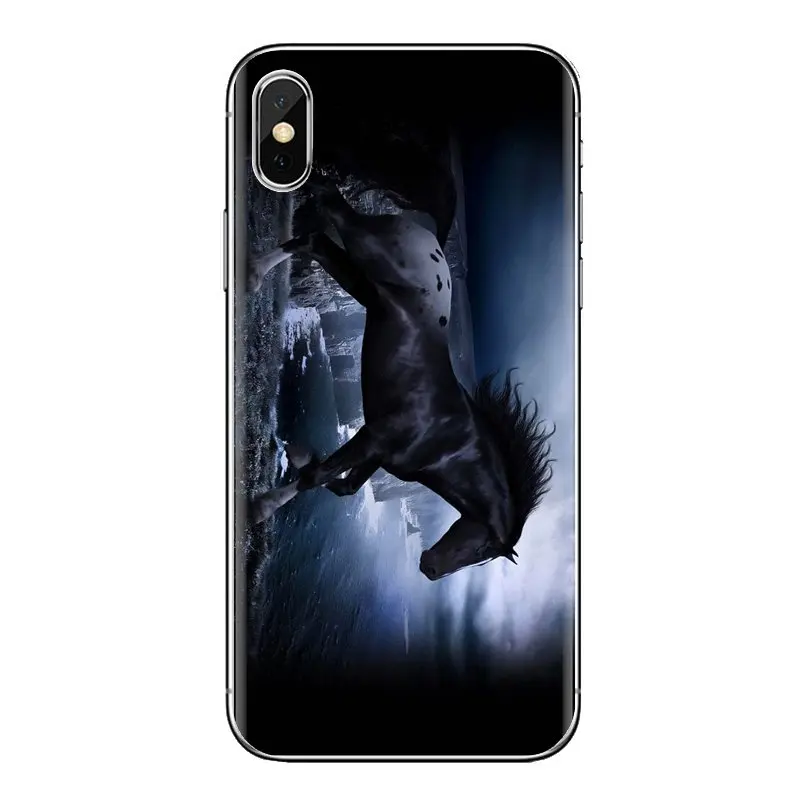 Прозрачный мягкий чехол Обложка Красивая темно &quotлошадь&quot обои для Xiaomi Redmi 4A S2