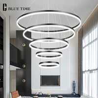 black gold coffee modern led ring chandelier for living room dining room bedroom 100cm indoor lighting chandeliers lustre lamp