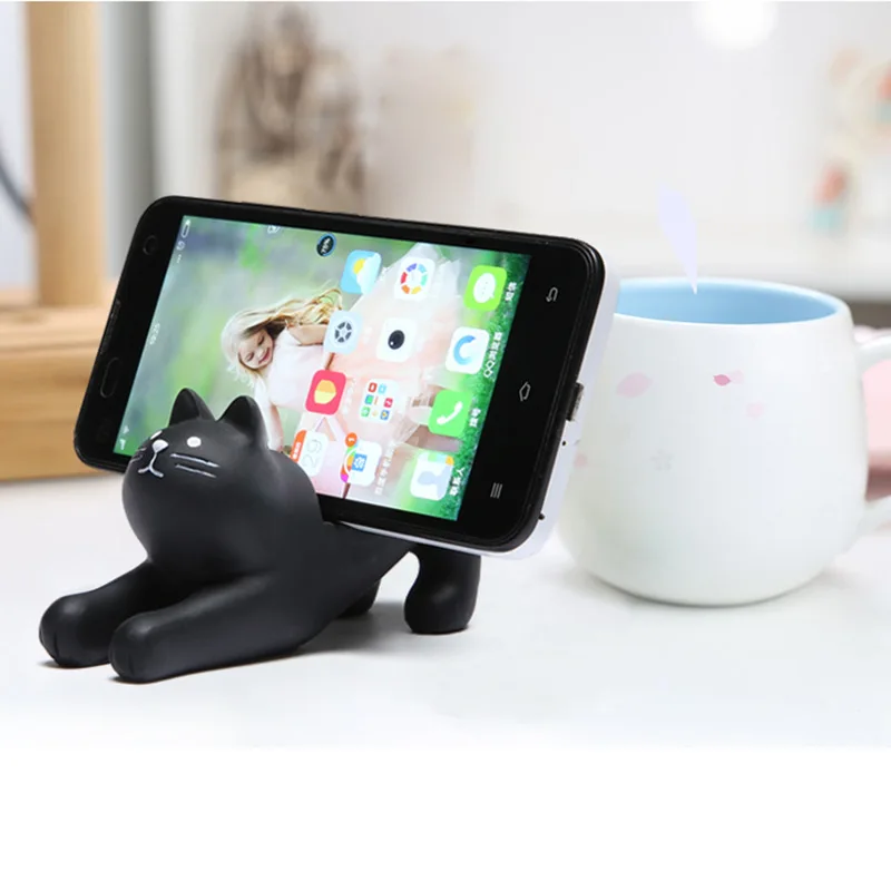 

Mobile Phone Holder For iPhone Huawei Xiaomi samsung Cute mini Cartoon Cat Phone Accessories Stand Desktop Stand