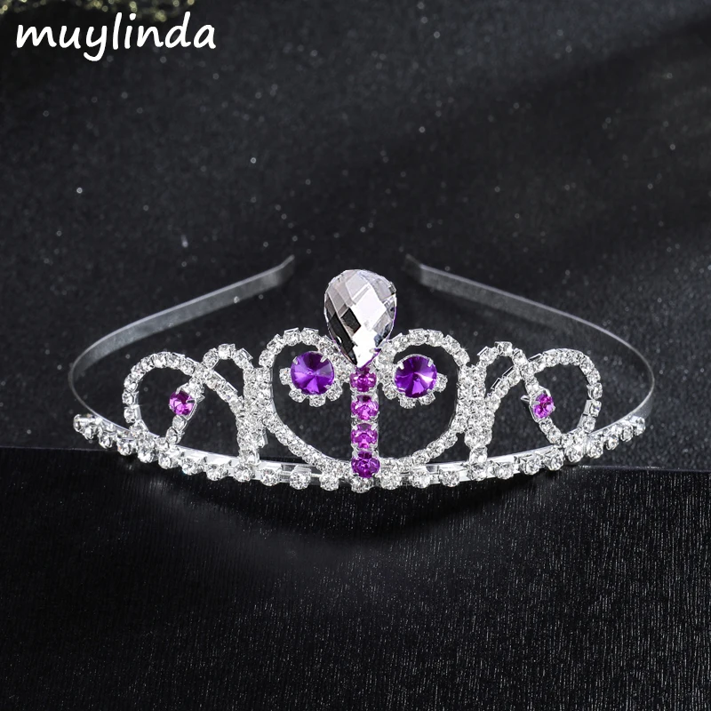 Princess Crystal Crown Jewellery Tiara Headband Fashion Flower Girls Hair Accessories Banquet Party Jewelry | Украшения и