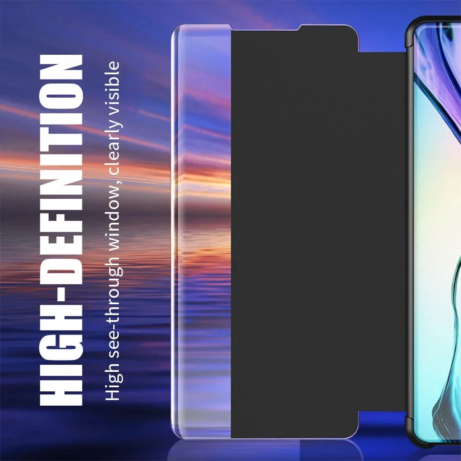 Luxury Smart View Flip Case For Xiaomi Redmi Note 10 9s 8 8t 7 6 5 Pro Leather Case For Redmi 9 8 9T 7 K20 Mi 11 10 10T Pro Case