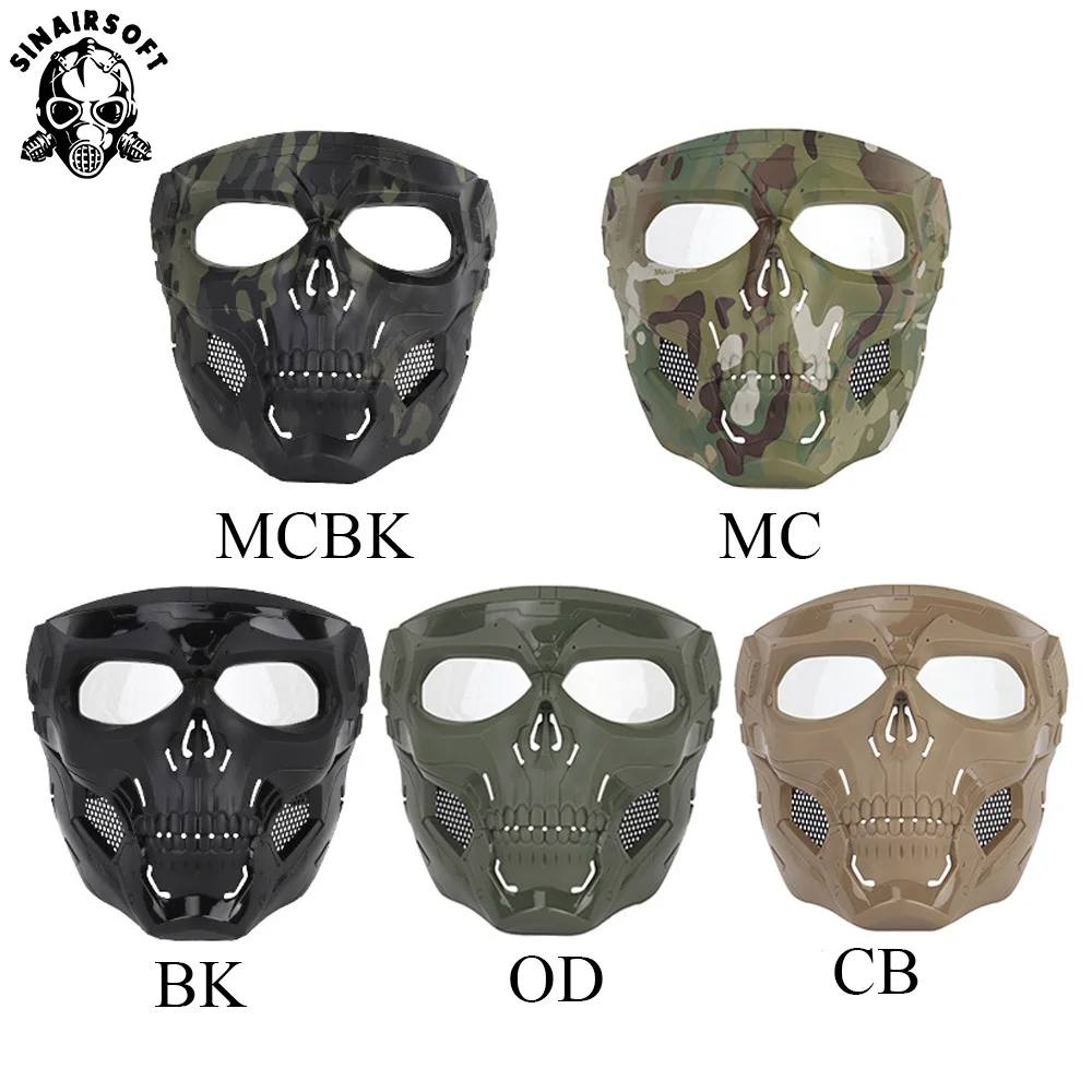 Хэллоуин скелет маска для страйкбола на все лицо череп косплея маскарада