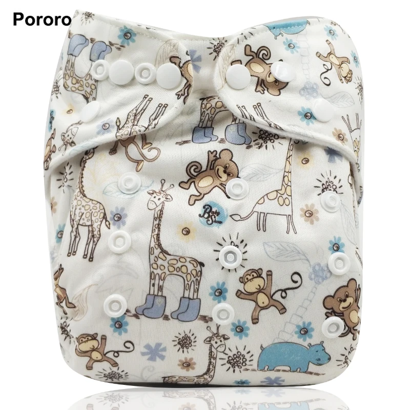 Pororo-pa&ntilde;al de Tela con estampado digital para beb&eacute;, 1 unidad, impermeable, talla &uacute;nica, reutilizable, precio al por mayor-1