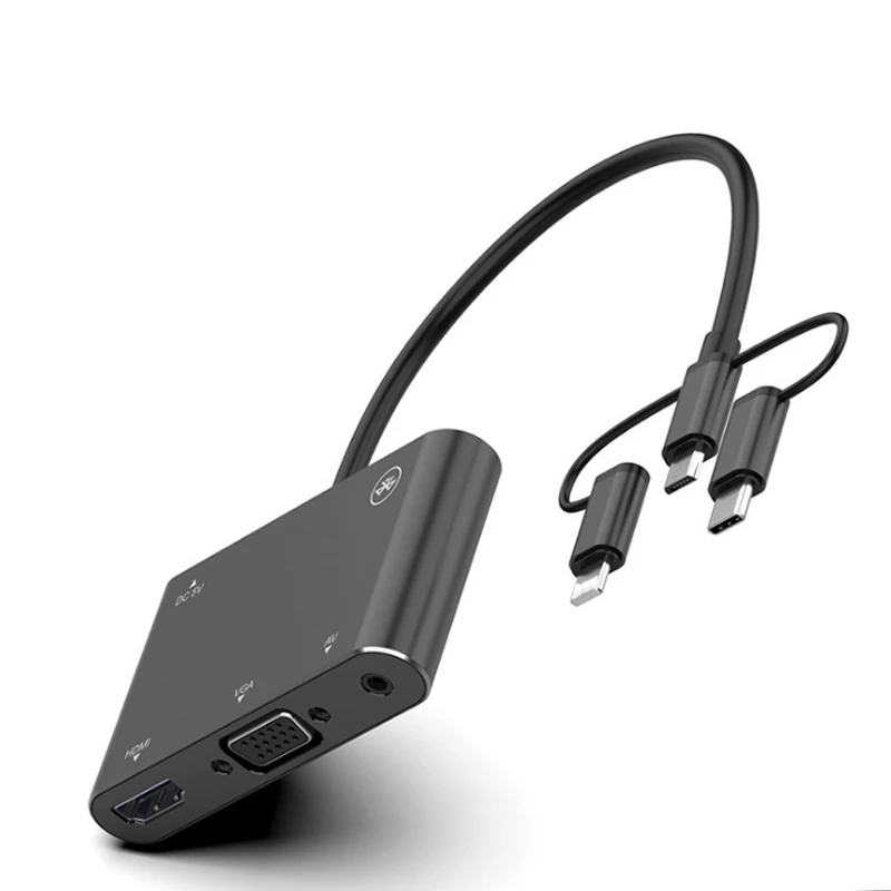 HDMI VGA AV адаптер конвертер USB-C USB к зеркальный мобильный телефон Sn