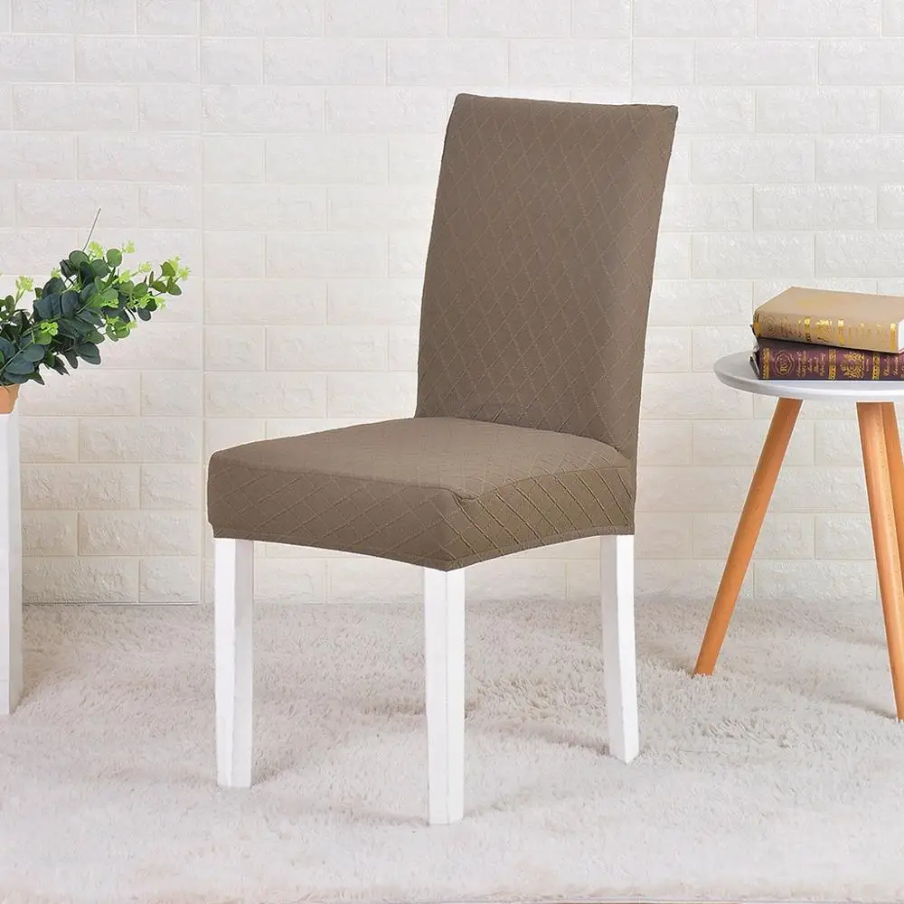 Чехол для обеденного стула жаккардовый простой/Печатный Эластичный чехол кресла