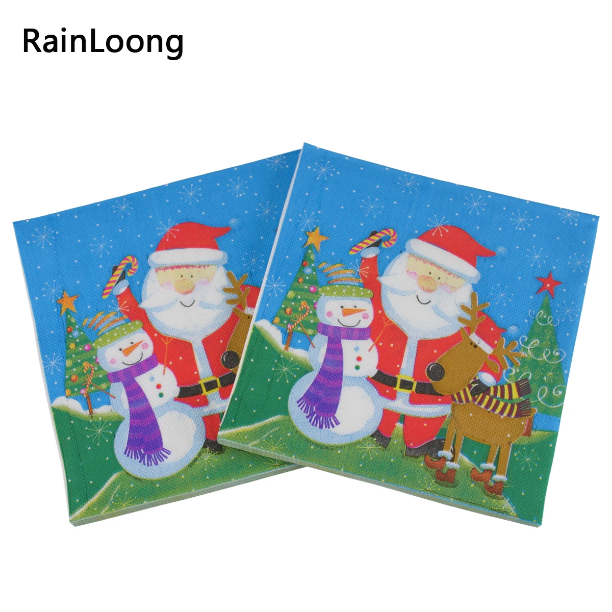 

[RainLoong] бумажные салфетки с принтом 33*33 см, салфетки для украшения дня рождения, 2 шт.