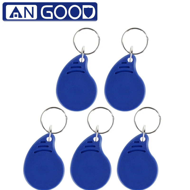ANGOOD, 5 шт., RFID IC брелоки, 13,56 МГц, брелоки, NFC, ключ, карта ISO14443A, MF, брелоки, 1 K, бирка для смарт-системы контроля доступа