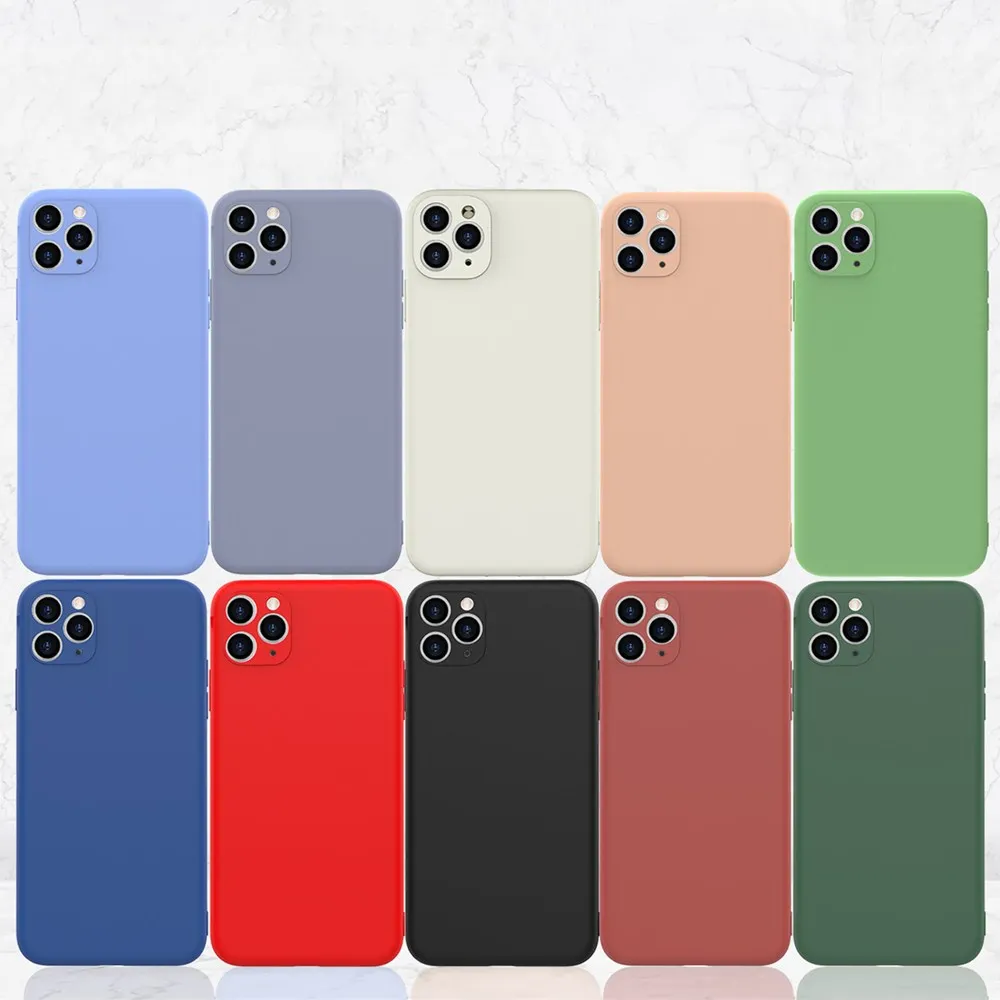 

Противоударный чехол, мягкая задняя крышка для Apple iPhone 11 12 Pro Max XR X XS Max, защита объектива камеры, силиконовый роскошный чехол для телефона