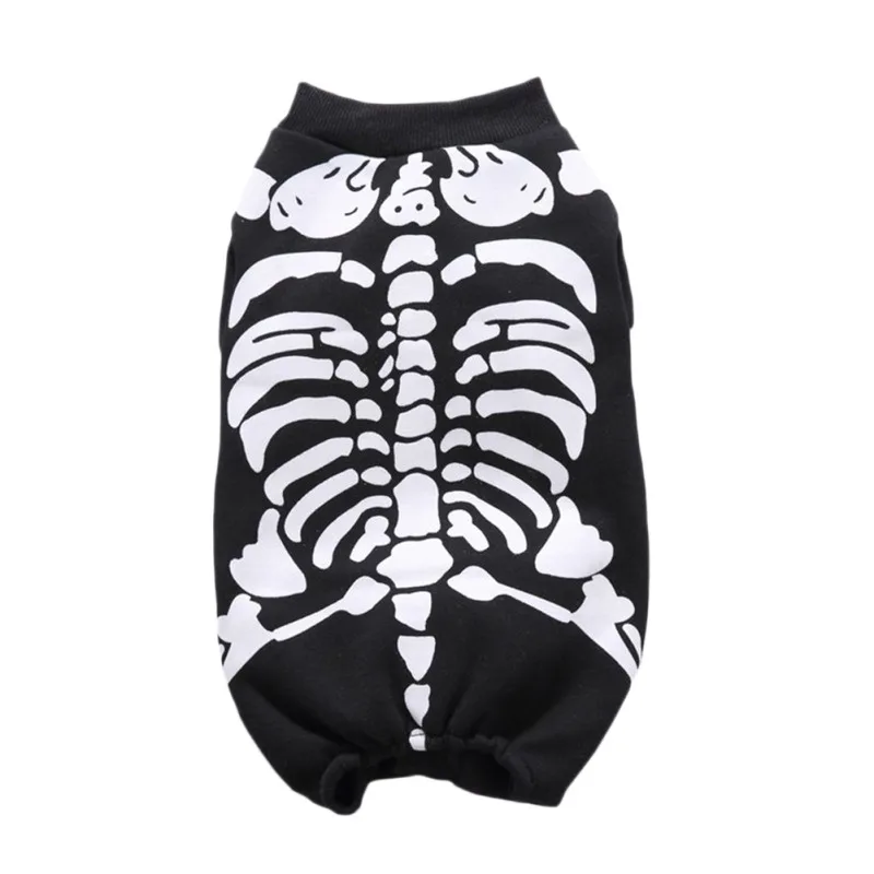 Fun Skeleton Cat Clothes Halloween Pet Puppy Kitten Coat Jacket For Small Medium Dog Chihuahua Yorkshire Dress Up Costume | Дом и сад
