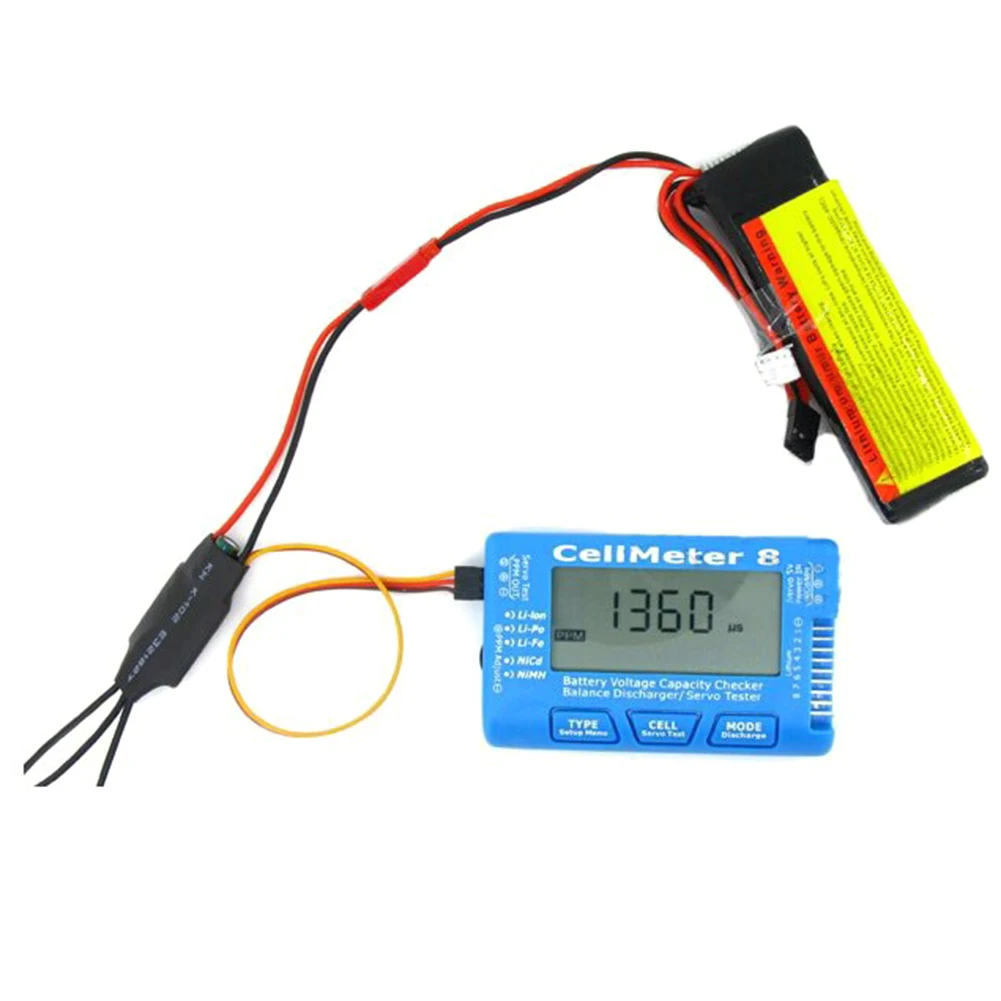 Тестер емкости батареи измеритель аккумулятора с ЖК дисплеем для РУ дронов |