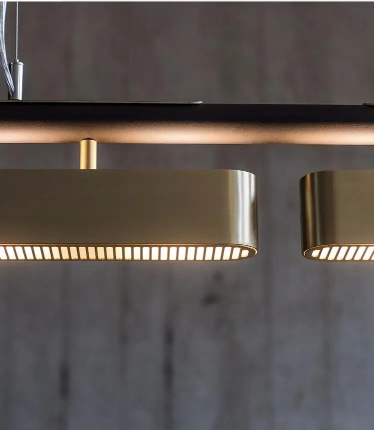 Restaurant chandelier led strip light modern minimalist designer Nordic style creative dining room table art lamp | Освещение