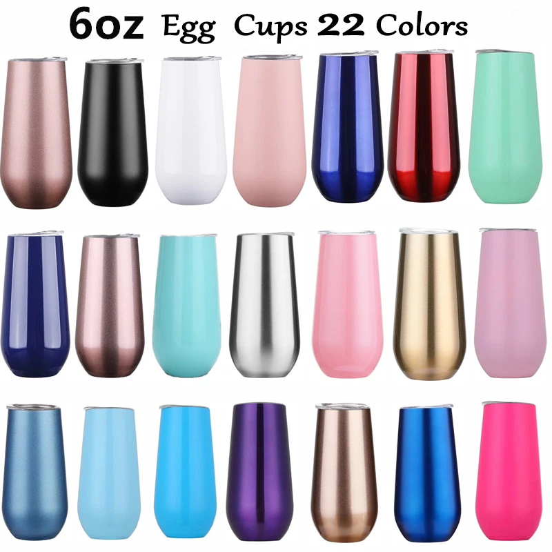 6 унций винный стакан шампанское пиво 22 цвета с крышкой стеклянный термос из