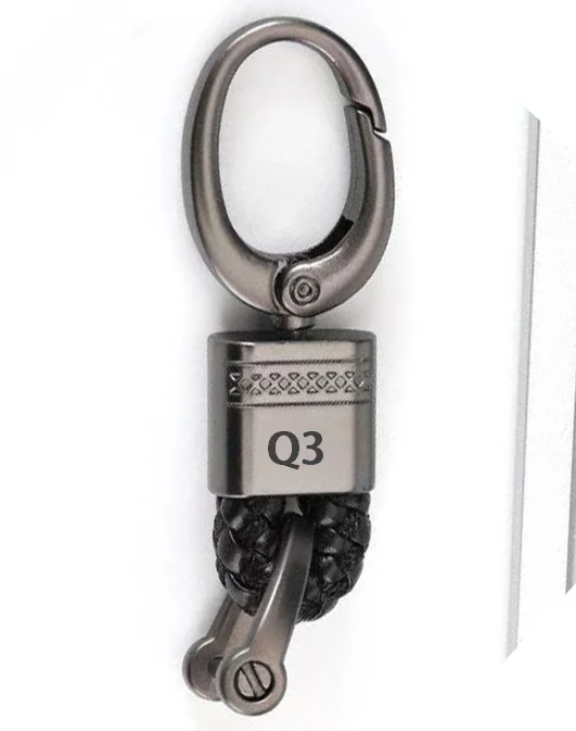 1 шт. Автомобильная эмблема значок черный коричневый брелок для ключей кольцо Audi