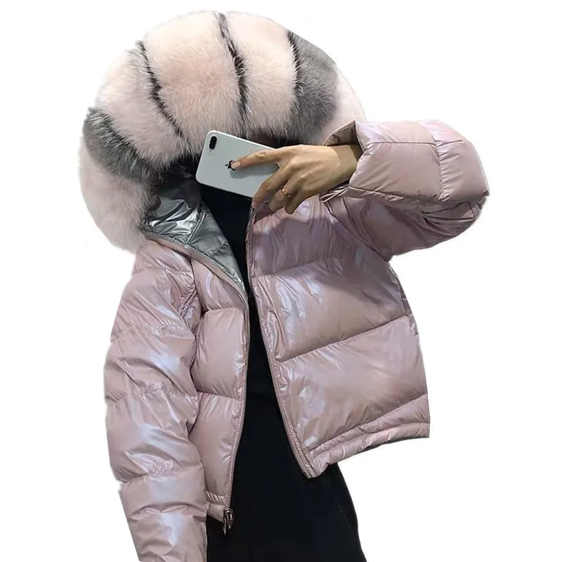 

short thick coat double-sided and down jacket 2019 new large women's loose