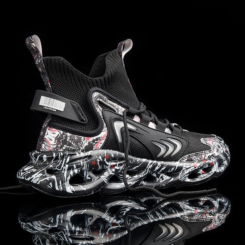 

Men Sneakers 2021 New Graffiti Fashion Chunky Shoes Breathable Casual Walking Lightweight Cushioning Tennis Running Shoe for Men