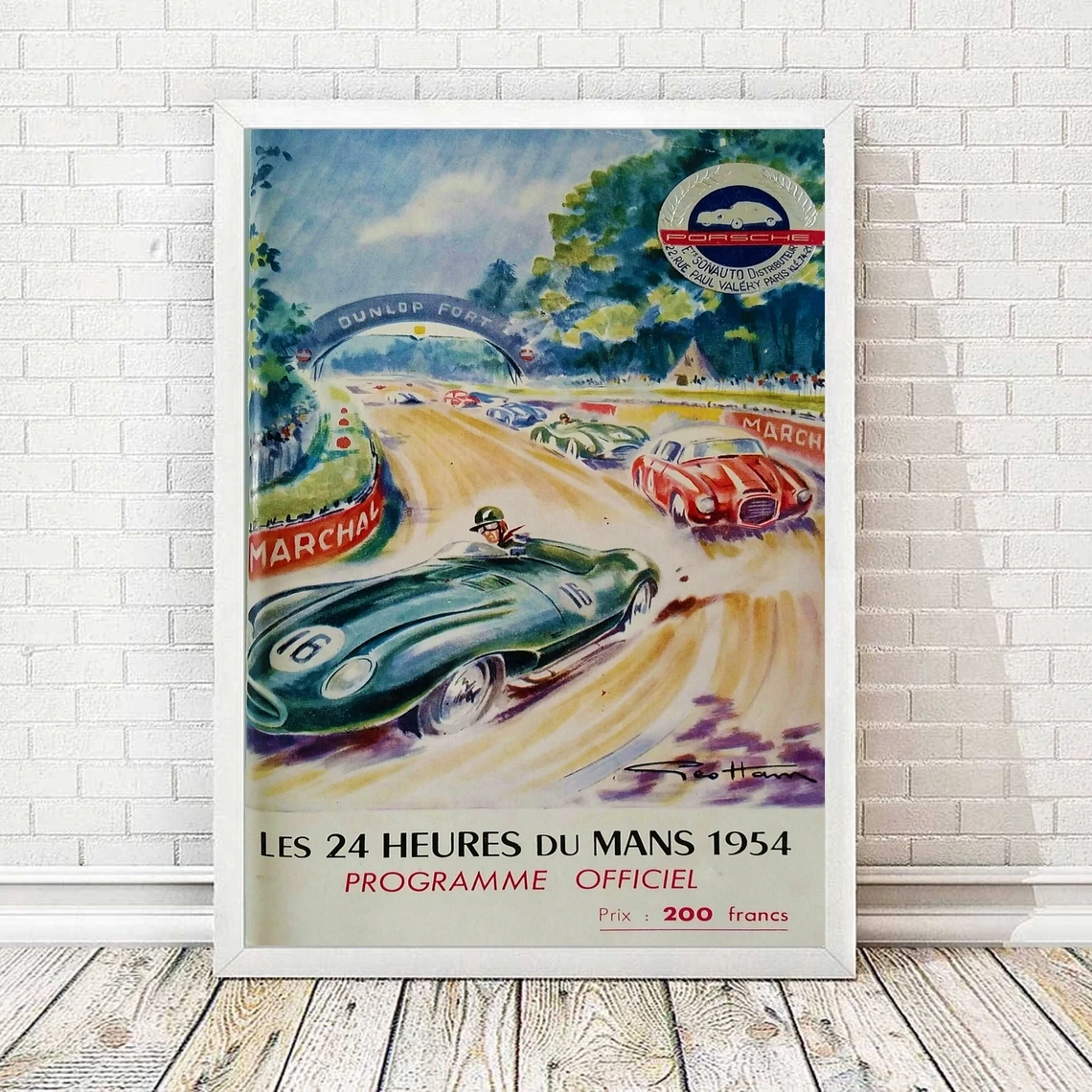 

Мотор плакат гонки Le Mans 1954 винтажный Ретро Художественный постер печать настенная живопись домашний декор, без рамки