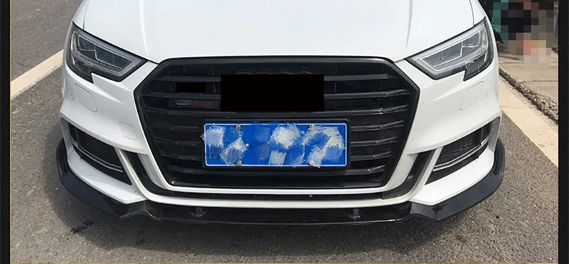 Передний бампер для S3 стильный передний губ спойлер блеск черный/углеродное