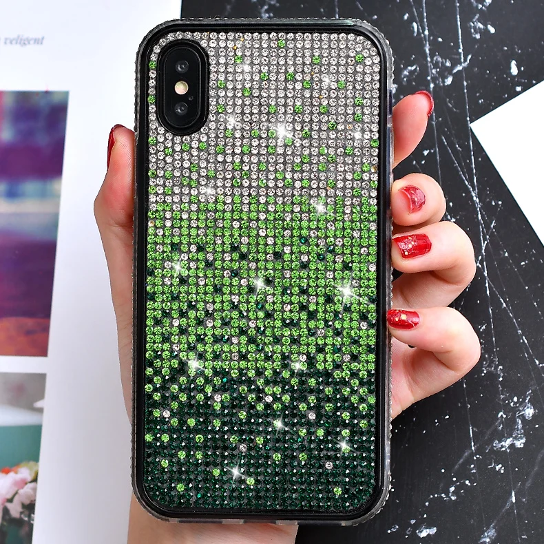 Чехол для iPhone 11 pro max 6s 6 7 8 plus x xs блестящий градиентный чехол роскошный Радужный xr