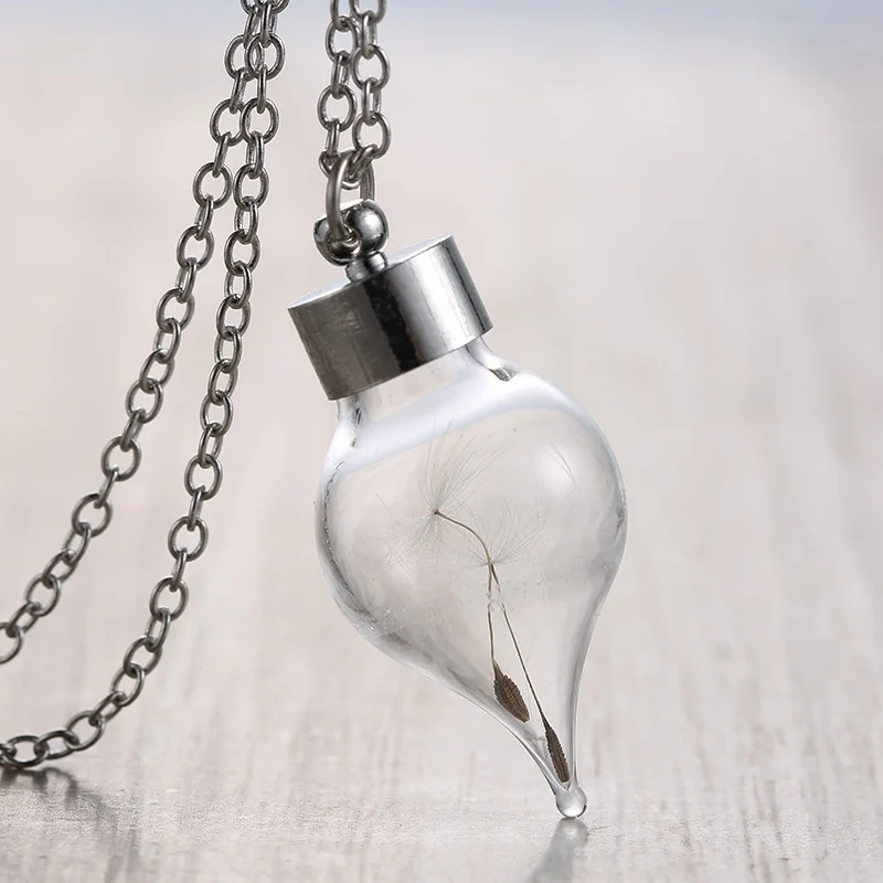 Ручной работы DIY Одуванчик ожерелье семена одуванчика ботанический кулон