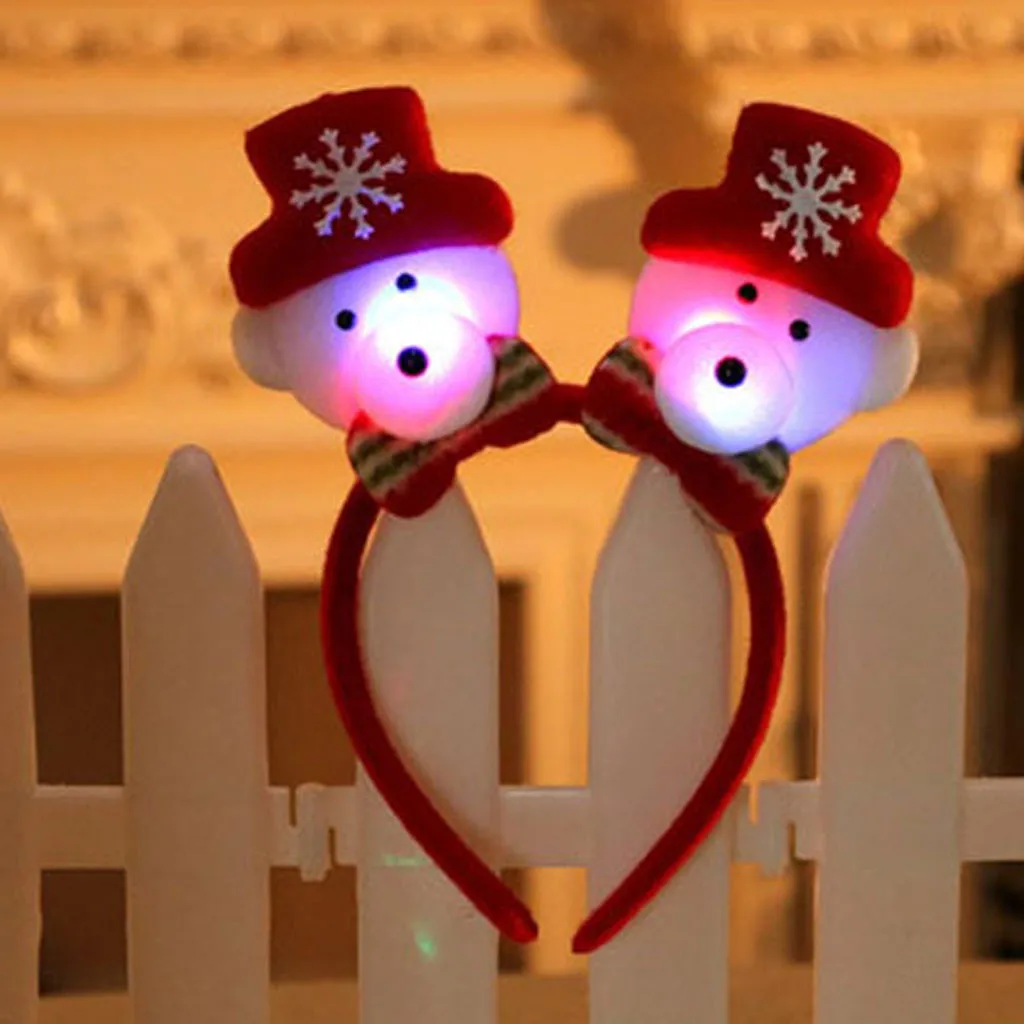 1 шт. светодиодный светильник Рождественская повязка на голову для взрослых и