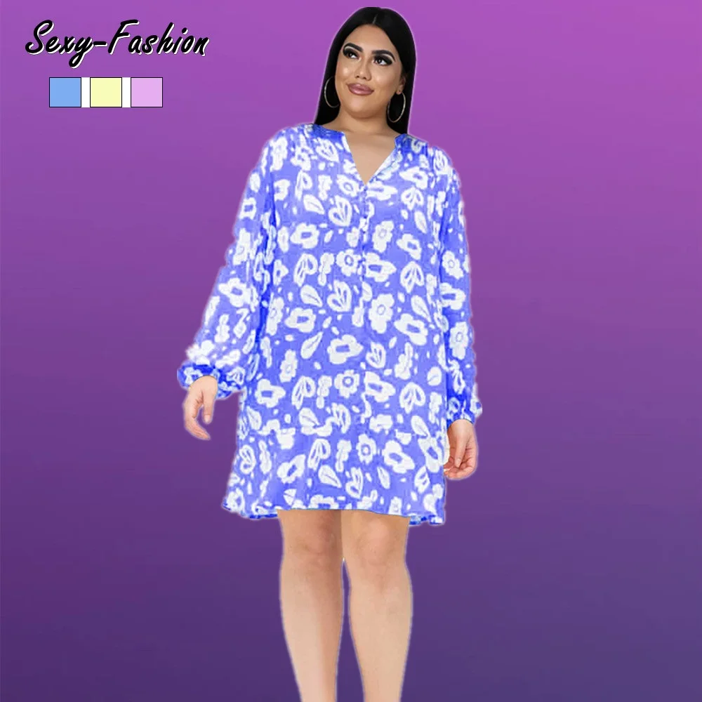 

Однобортное платье-рубашка Somoshein с круглым вырезом, милая осенняя одежда больших размеров, модные повседневные женские платья мини-длины