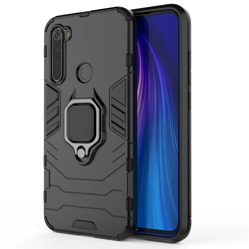 Пантера чехол в робот-стиле для Xiaomi Redmi Примечание 8 8T чехол супергероя Гибридный кольцо бронированный чехол для телефона Redmi Note 8 Pro аксессуары(XS0729
