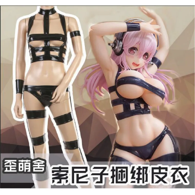 Костюм для косплея Cos SUPERSONICO Nitro + кожаная одежда T.M.Revolution обтягивающая черное