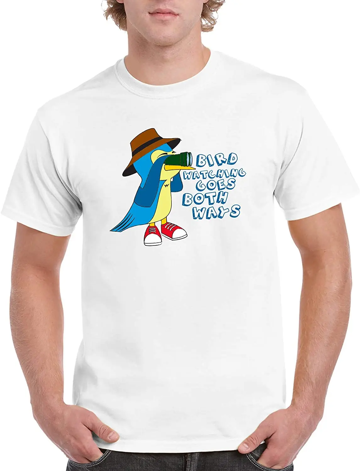 

Bird Watching Goes Both Ways - Funny T-Shirt New Arrivals Summer Cool Tee 2020 Breathable All Cotton Short Sleeve T Shirt
