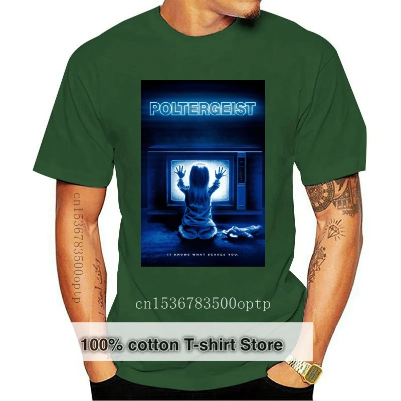 

Винтажный ужасный постер-футболка Poltergeist из чистого хлопка Футболка