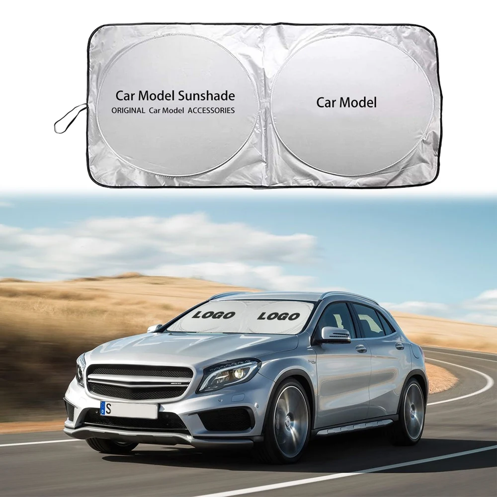

Car Windshield Sunshade With Car Logo Auto Front Window Sun Cover Shade Protector Cooling Parasol Coche Emblem for Peugeot 2020