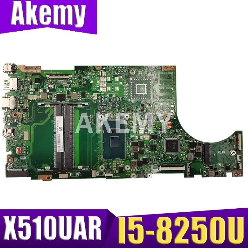 

Akemy X510UAR материнская плата для ASUS X510UA X510UN X510UR X510URR X510UQ Laotop материнская плата I5-8250U протестирована Бесплатная доставка