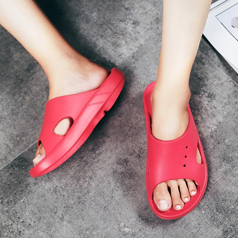 

Unisex High-elastic Massage Slippers Slip On Breathable Couples Summer Slides Non-Slip Thick Sole Sandals Men Women Size 36-45