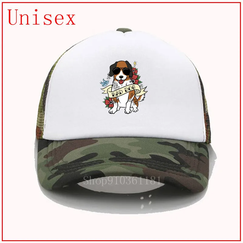 Черная бейсболка Saint Bernard Bad Dog бейсбольная кепка в стиле аниме Женская Кепка gorras