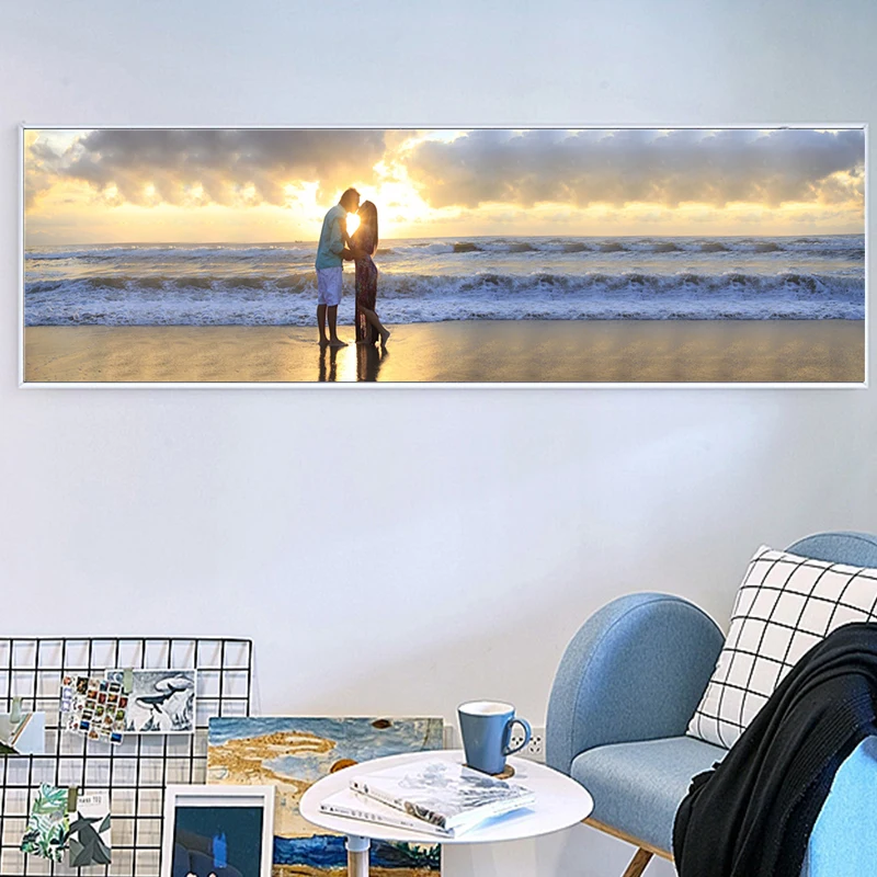 Романтических встреч океан репродукции настенное Искусство Холст закат на море