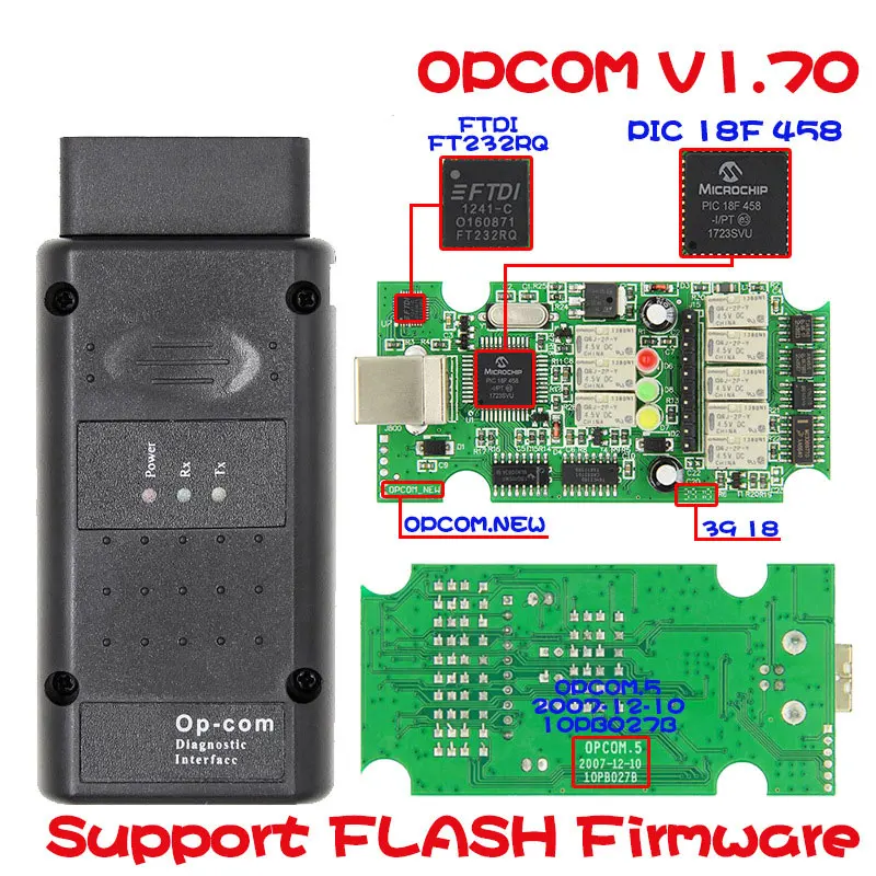 OPCOM V5 Для Opel OP COM V1.70 flash обновление прошивки PIC18F458 FIDI CAN BUS OBD OBD2 сканер Automotriz автомобильный диагностический инструмент